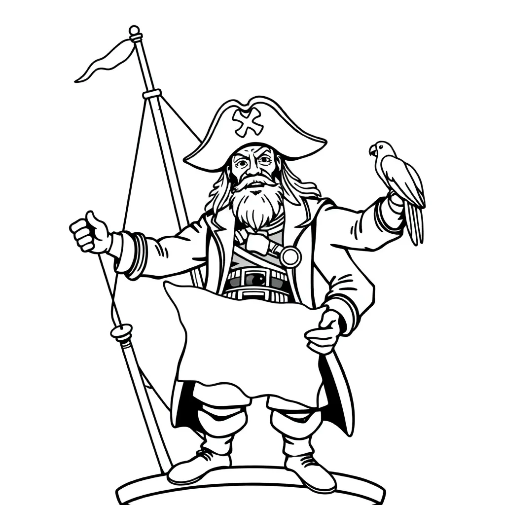 Pirate coloring page