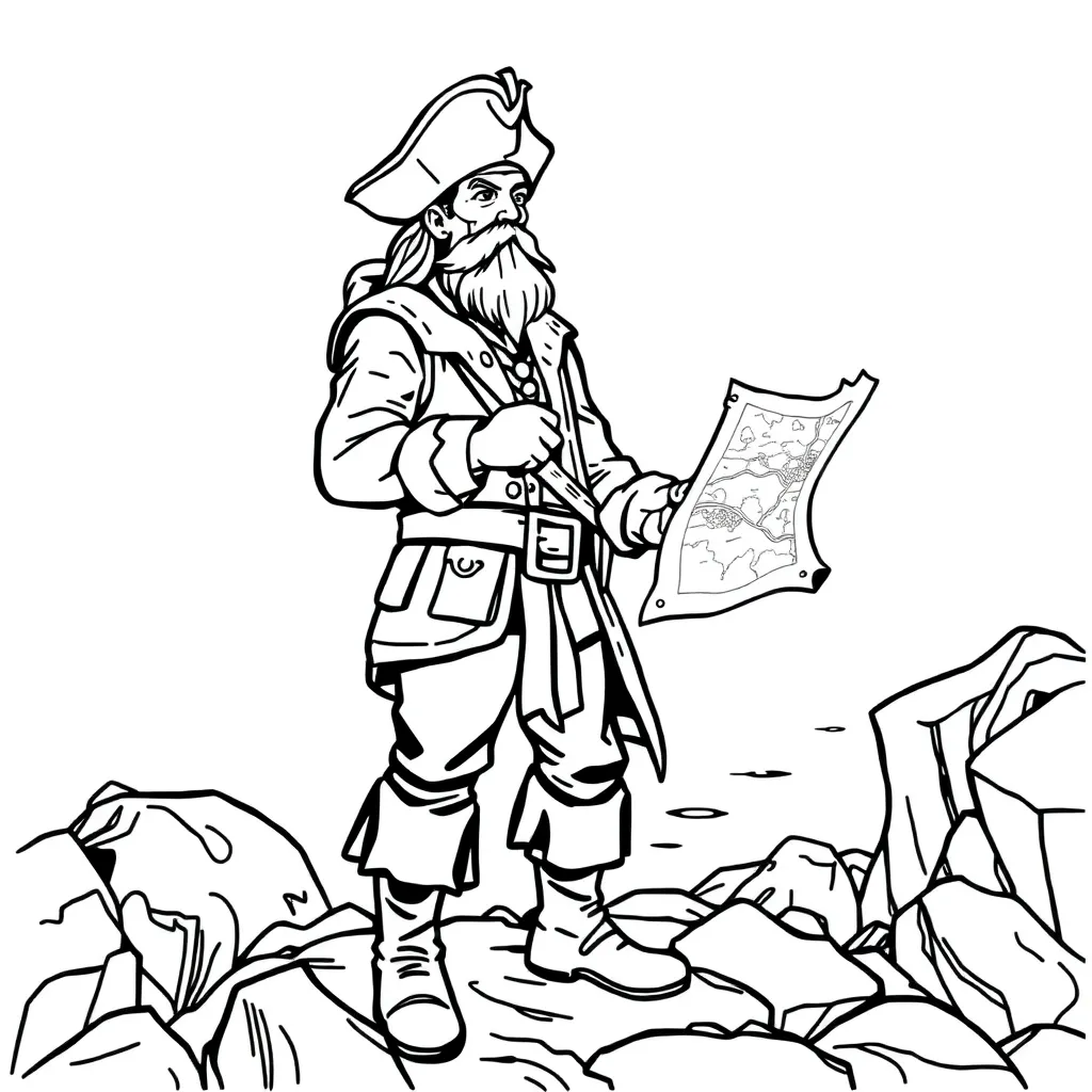 Pirate coloring page