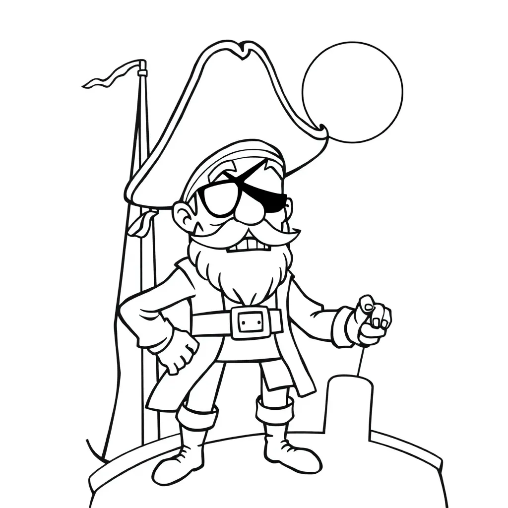 Pirate coloring page
