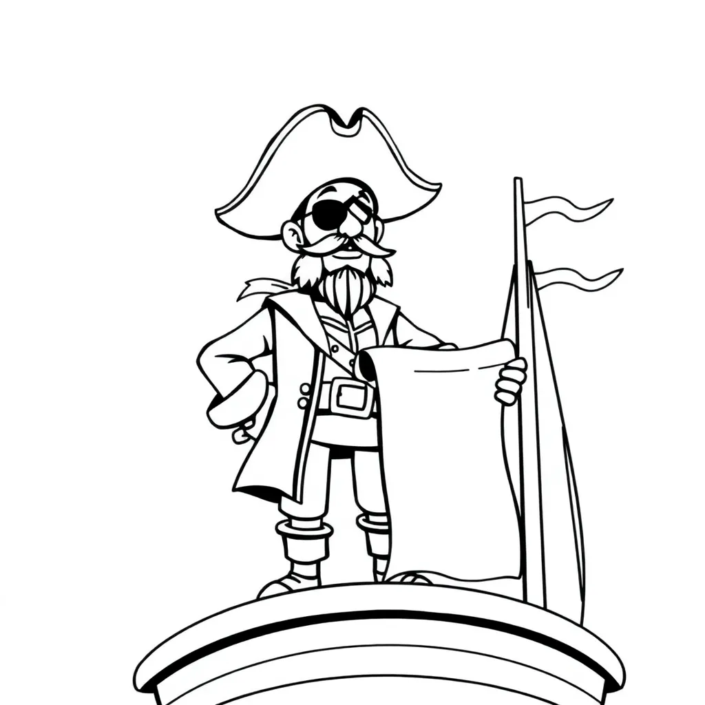Pirate coloring page