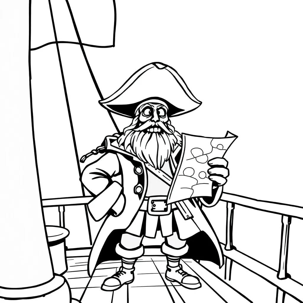 Pirate coloring page