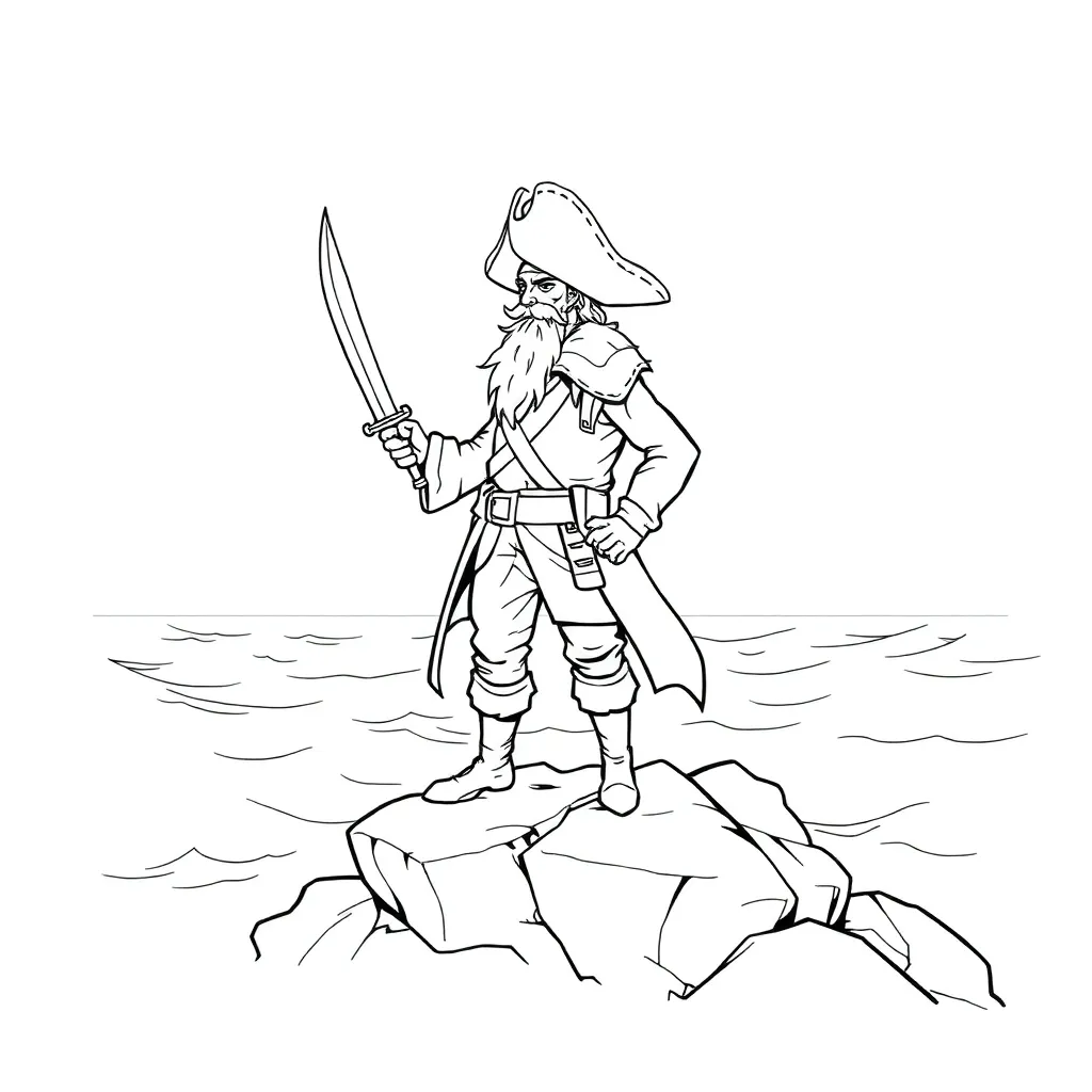 Pirate coloring page