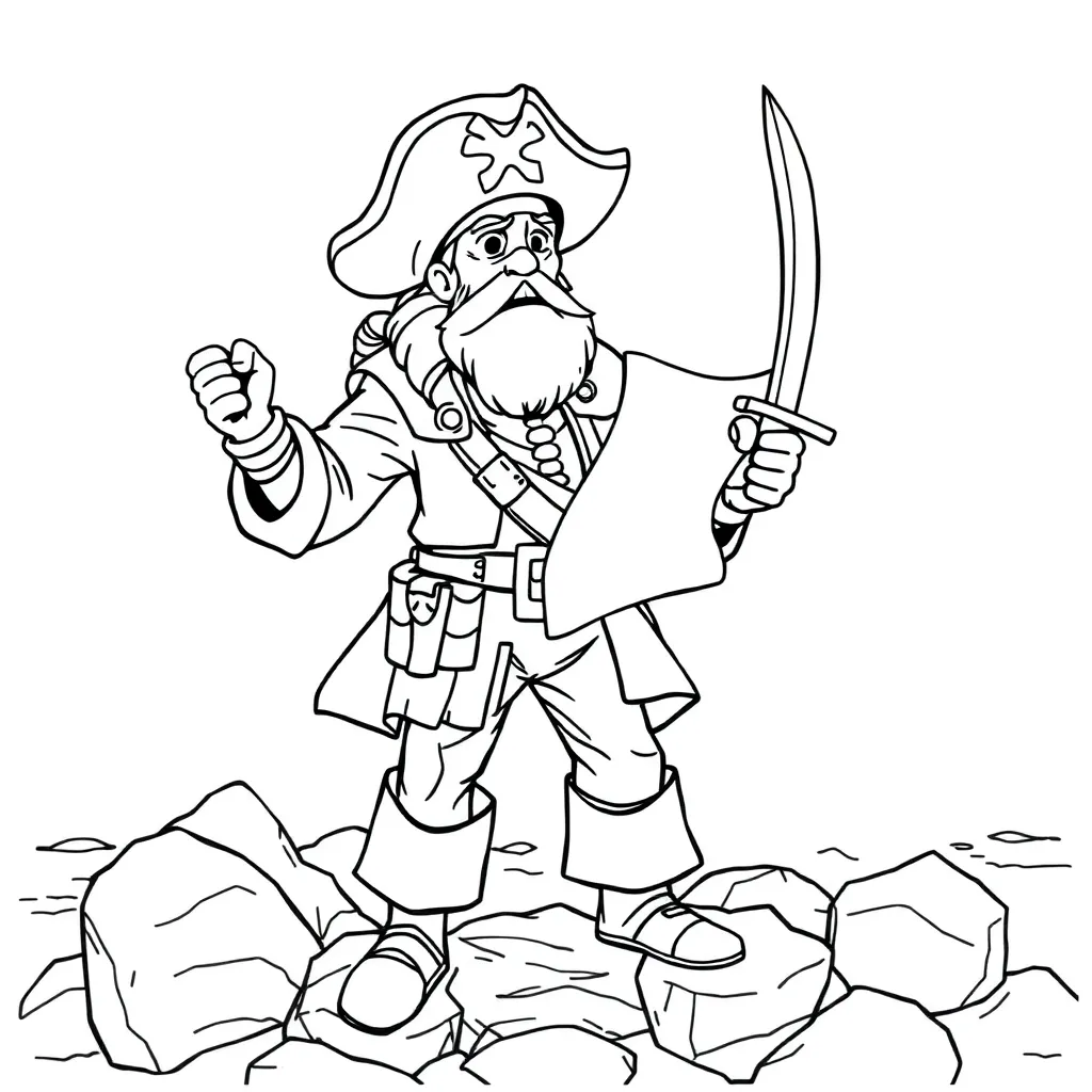 Pirate coloring page