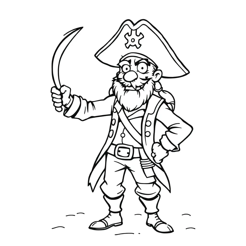 Pirate coloring page