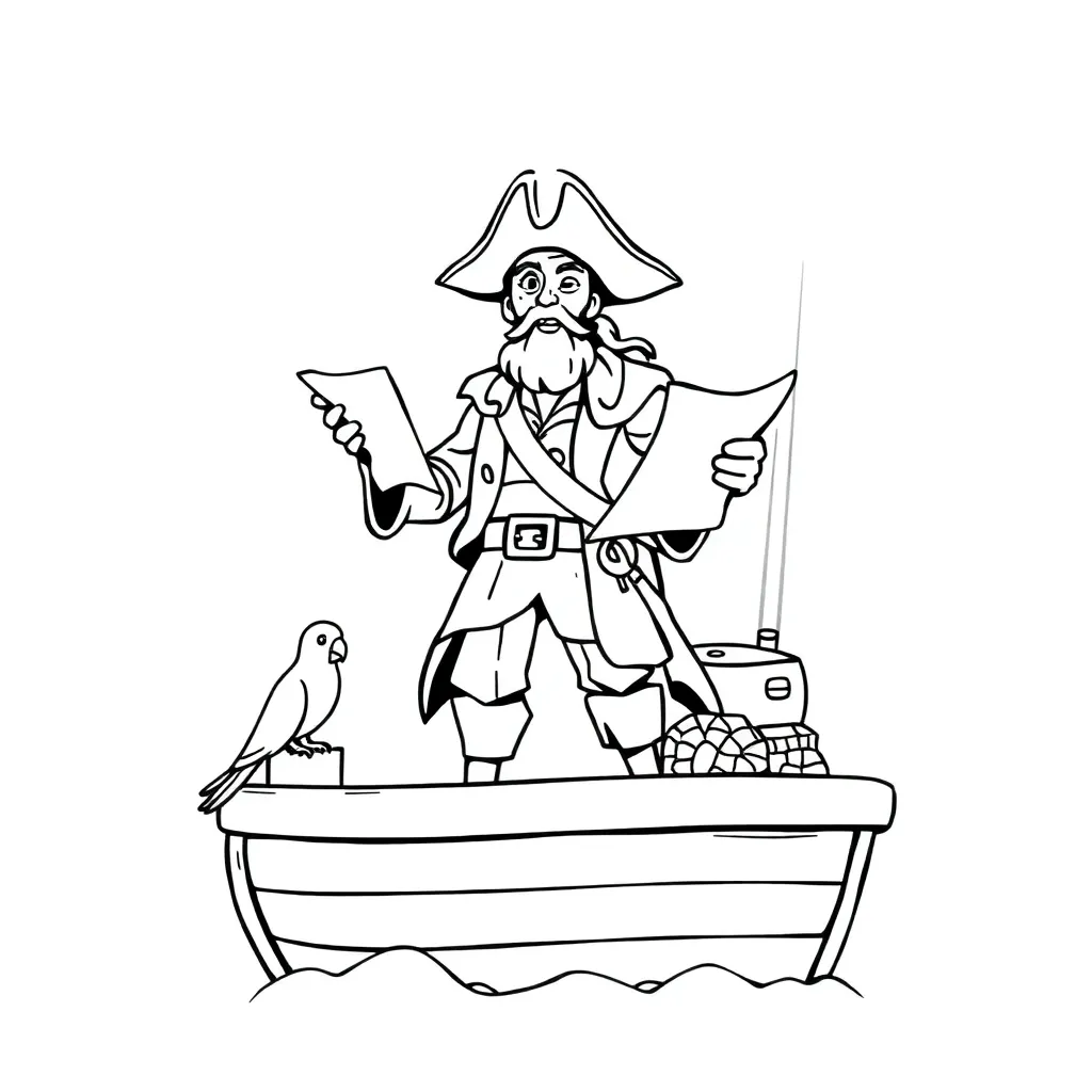 Pirate coloring page