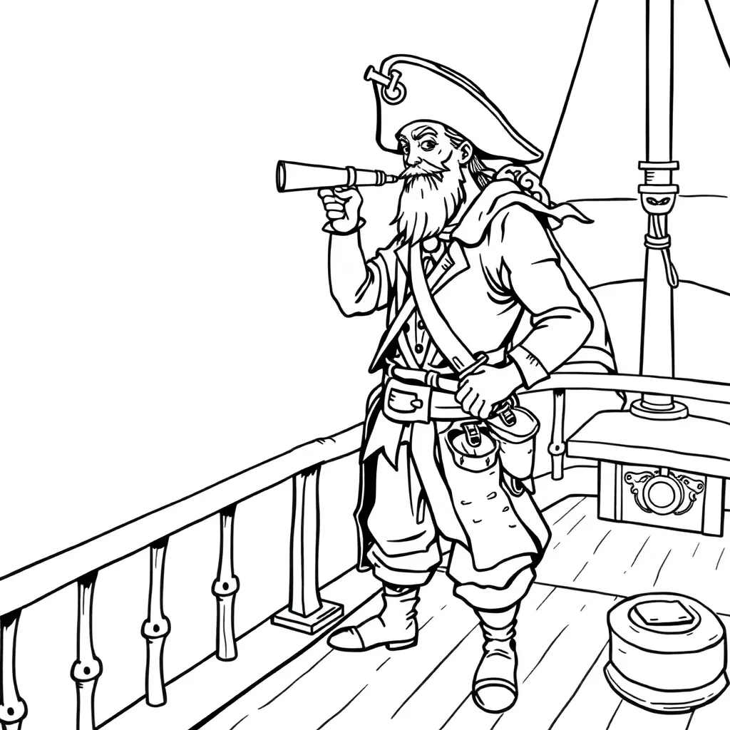 Pirate coloring page