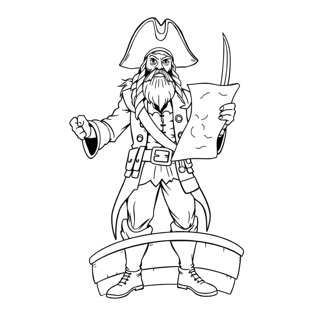 Pirate coloring page