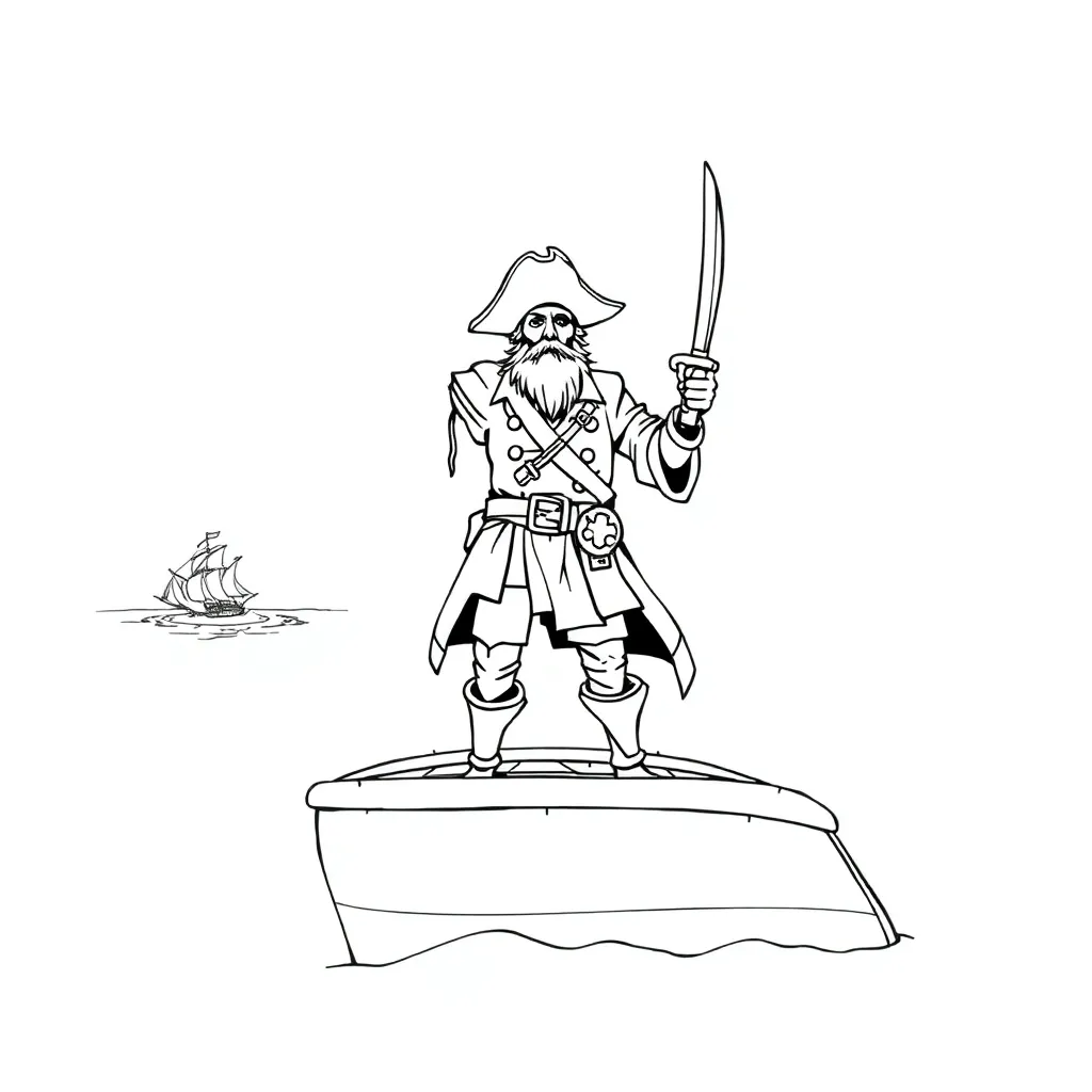Pirate coloring page