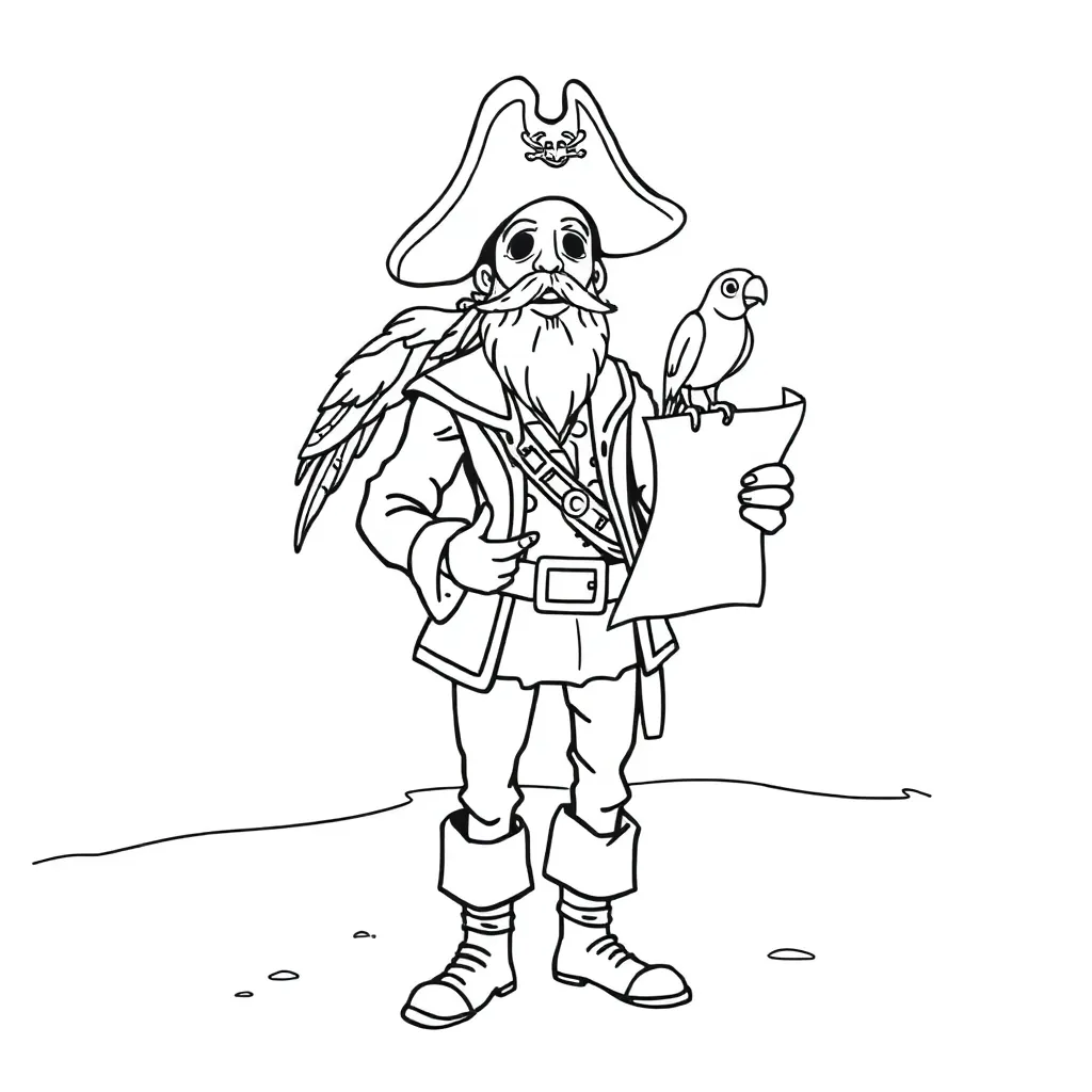 Pirate coloring page