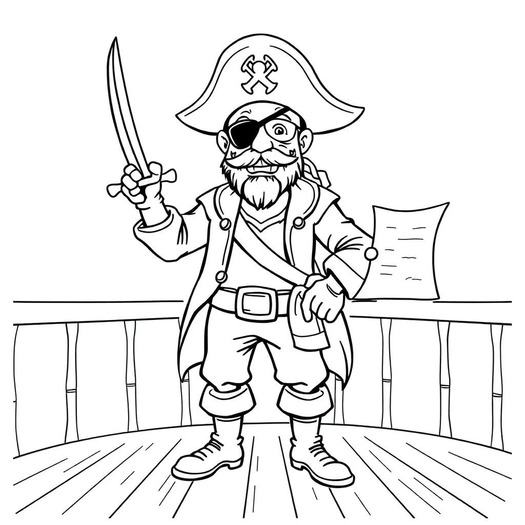 Pirate coloring page