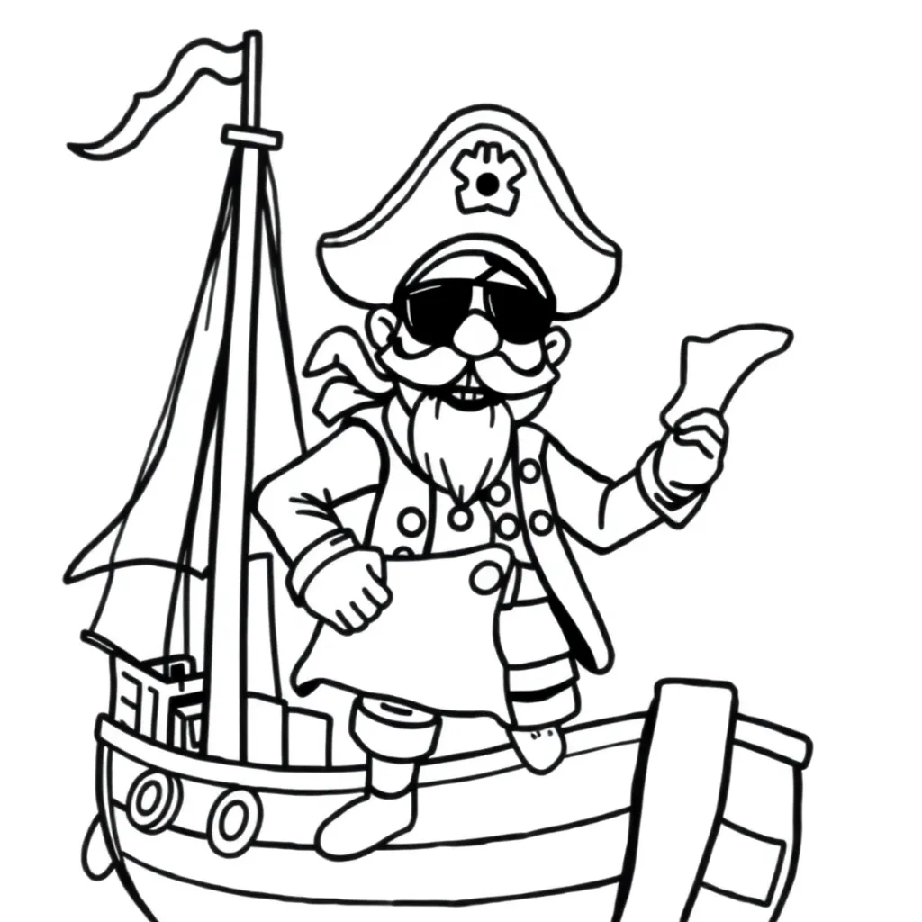Pirate coloring page