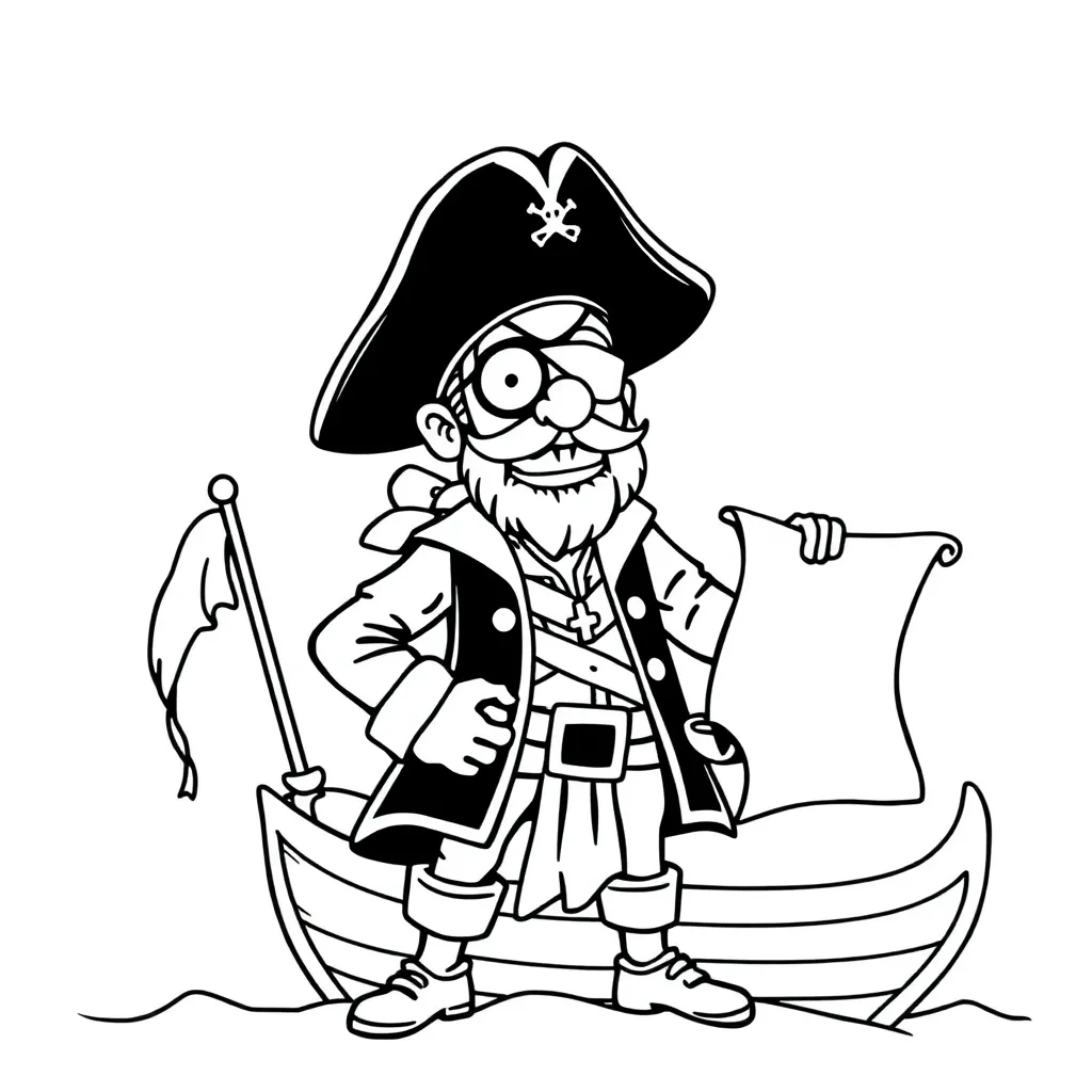 Pirate coloring page