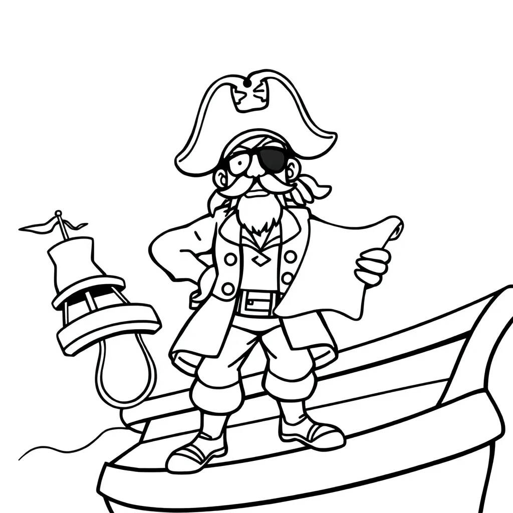 Pirate coloring page