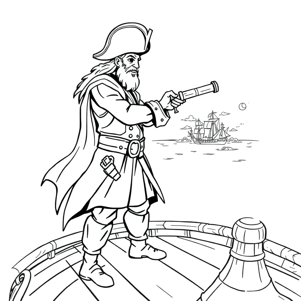 Pirate coloring page