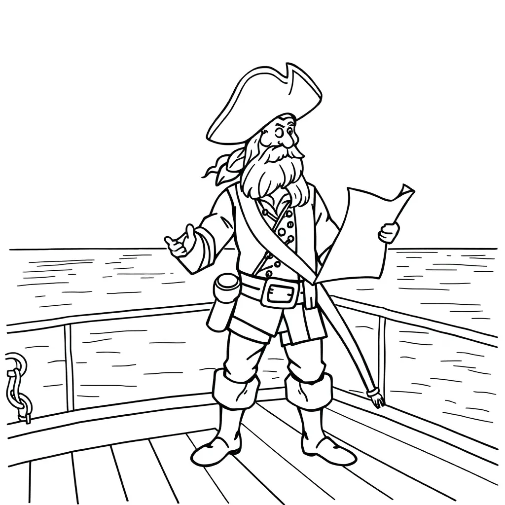 Pirate coloring page