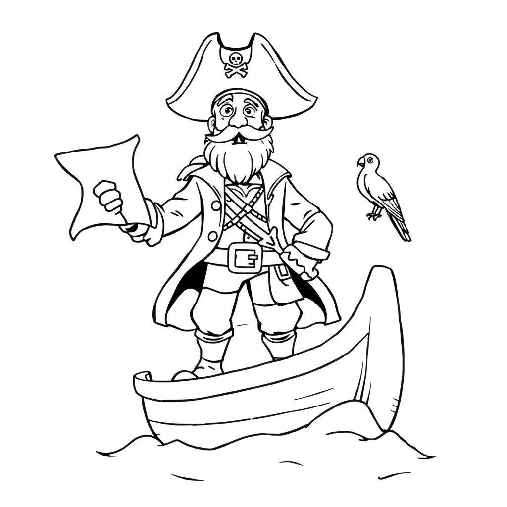 Pirate coloring page