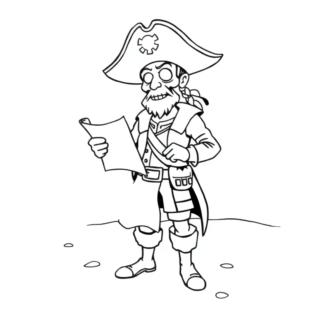 Pirate coloring page