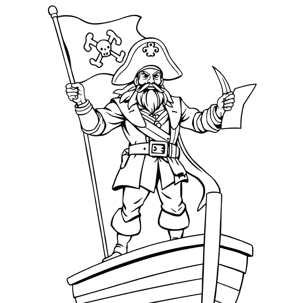 Pirate coloring page