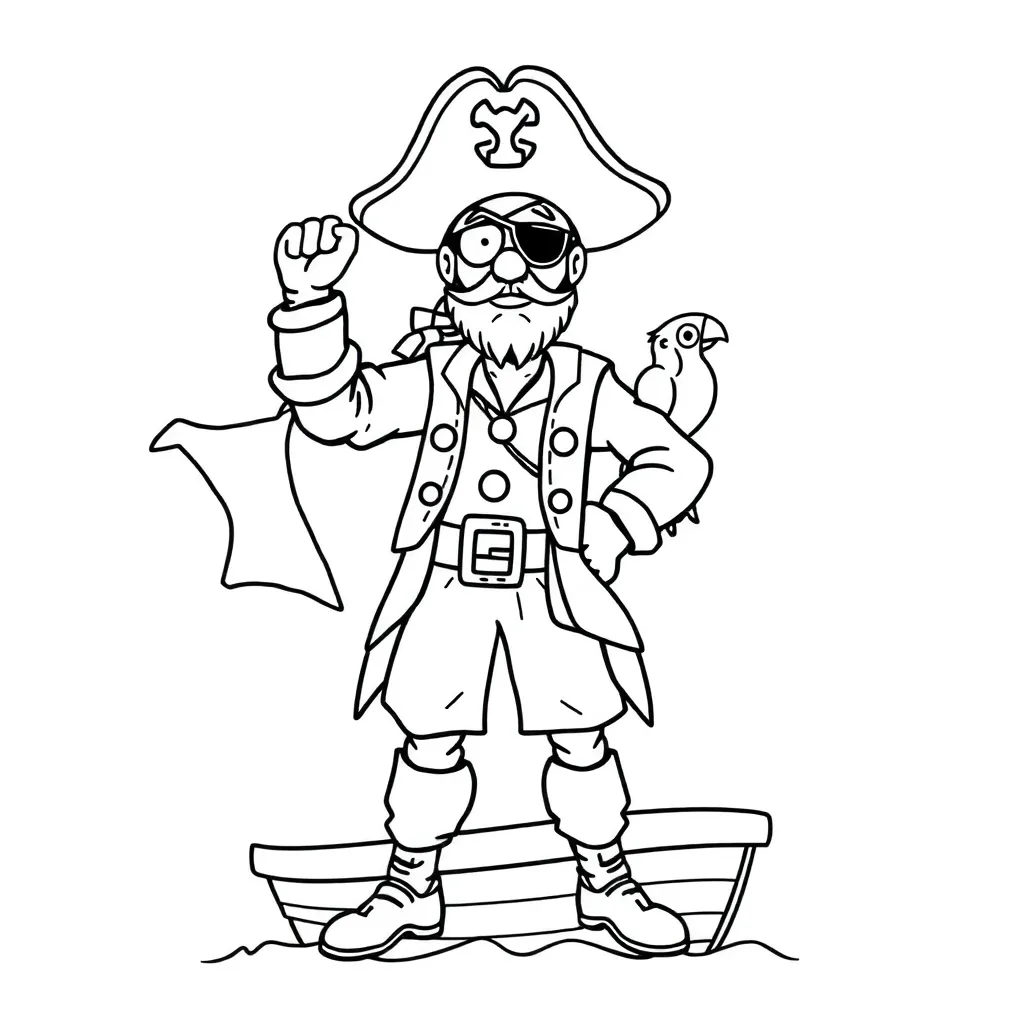 Pirate coloring page