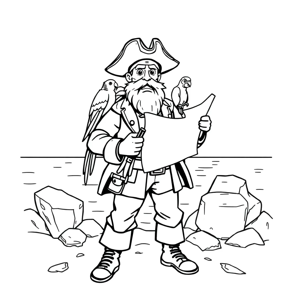 Pirate coloring page