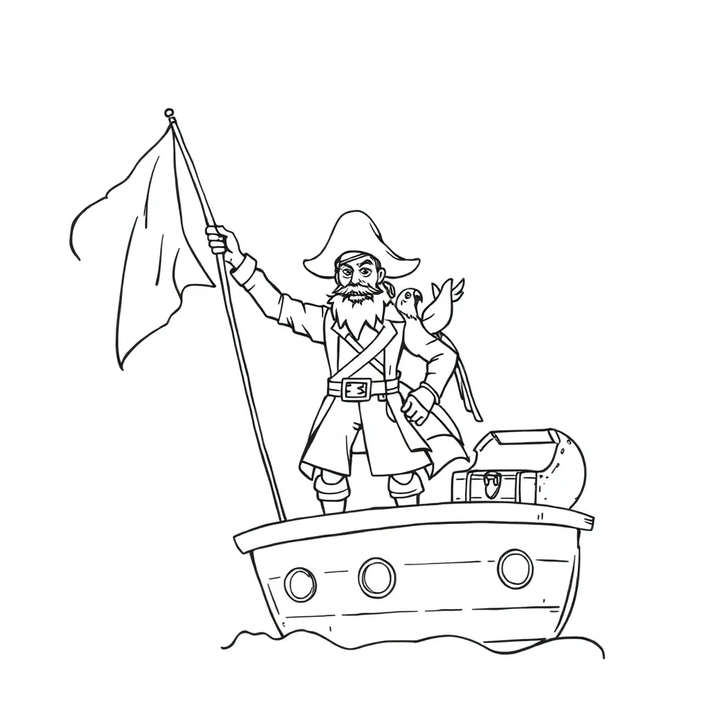 Pirate coloring page