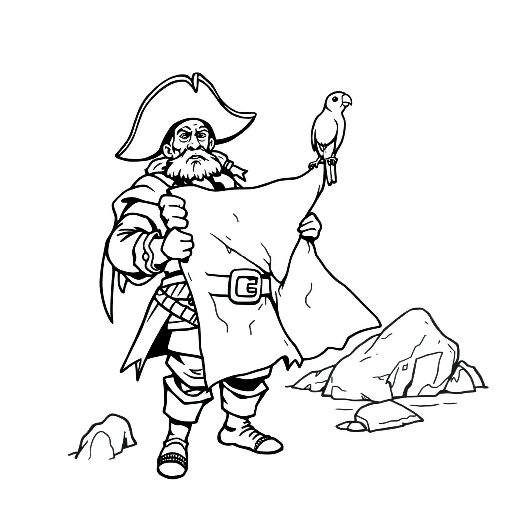Pirate coloring page