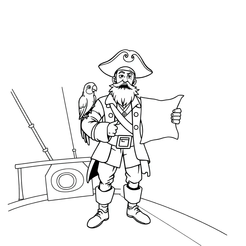 Pirate coloring page