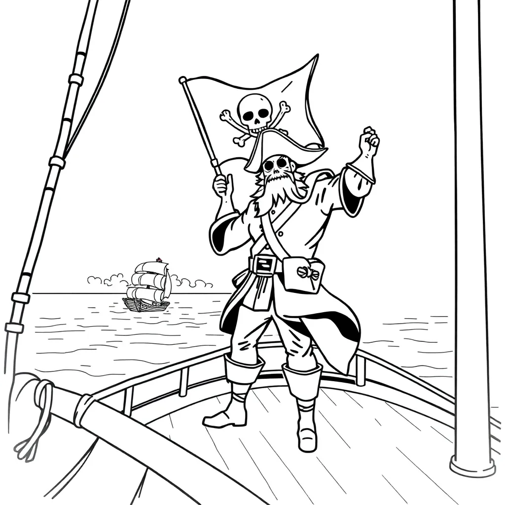 Pirate coloring page