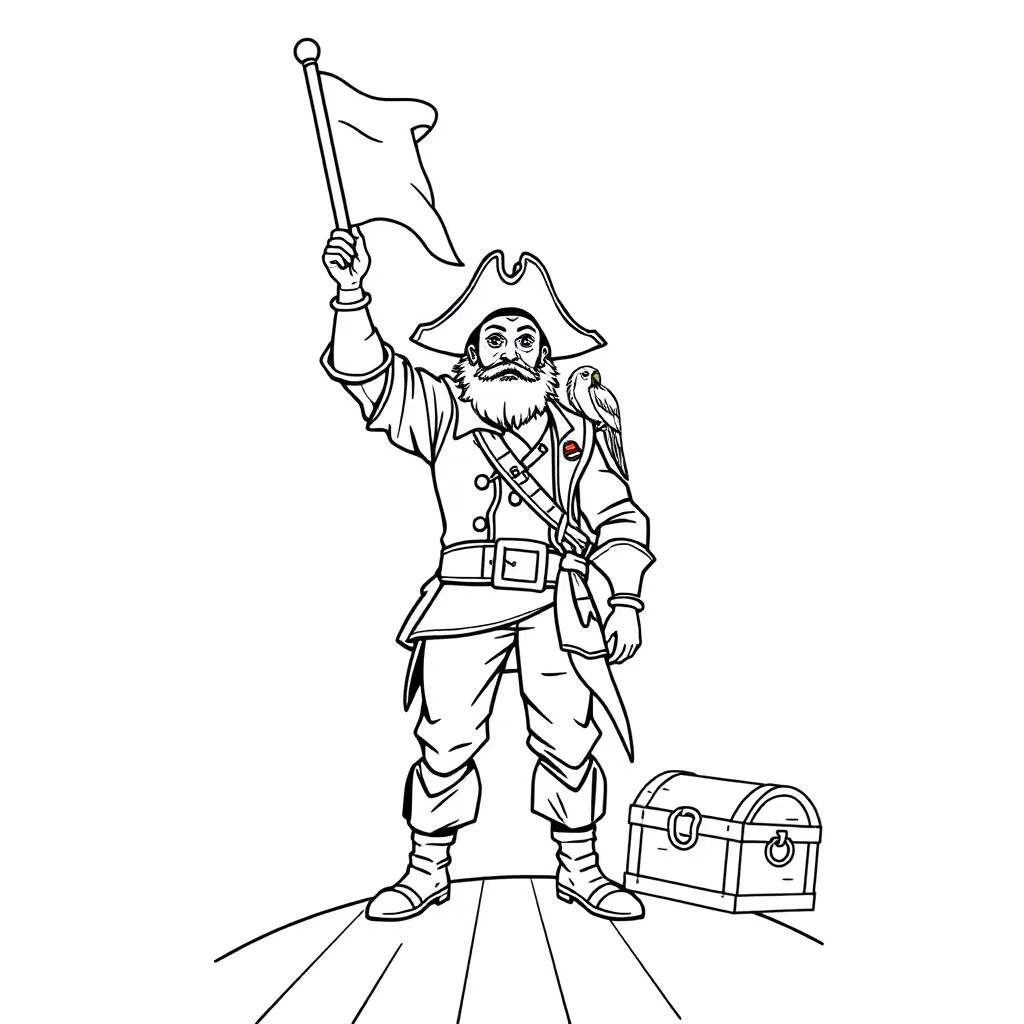 Pirate coloring page