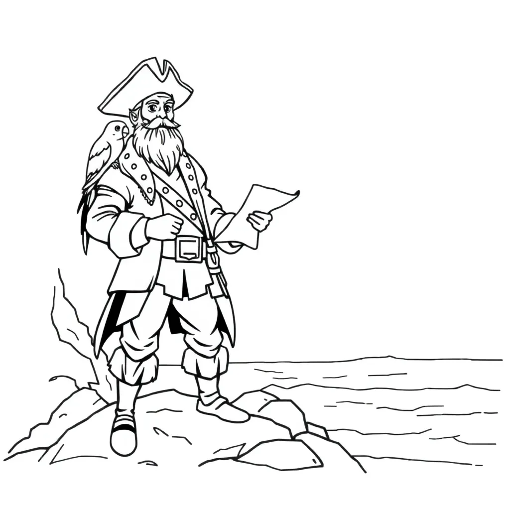 Pirate coloring page