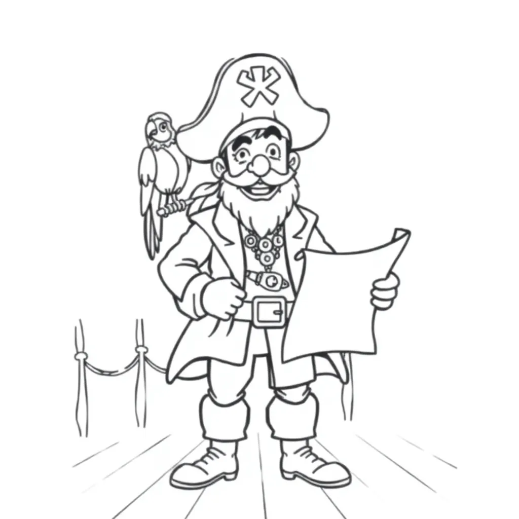 Pirate coloring page