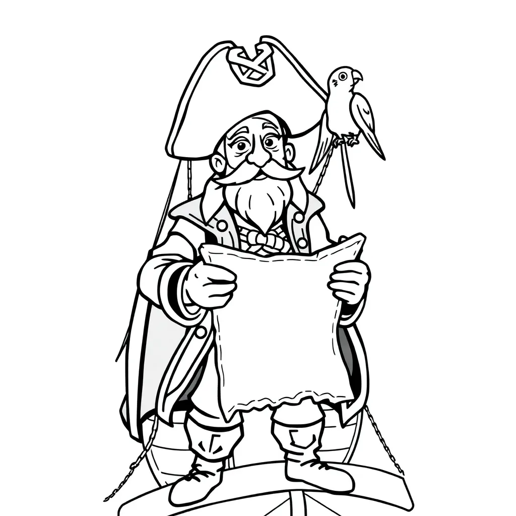 Pirate coloring page