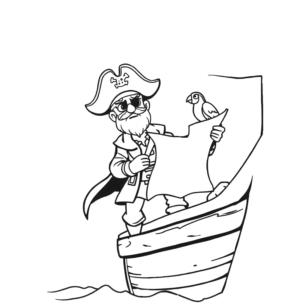 Pirate coloring page