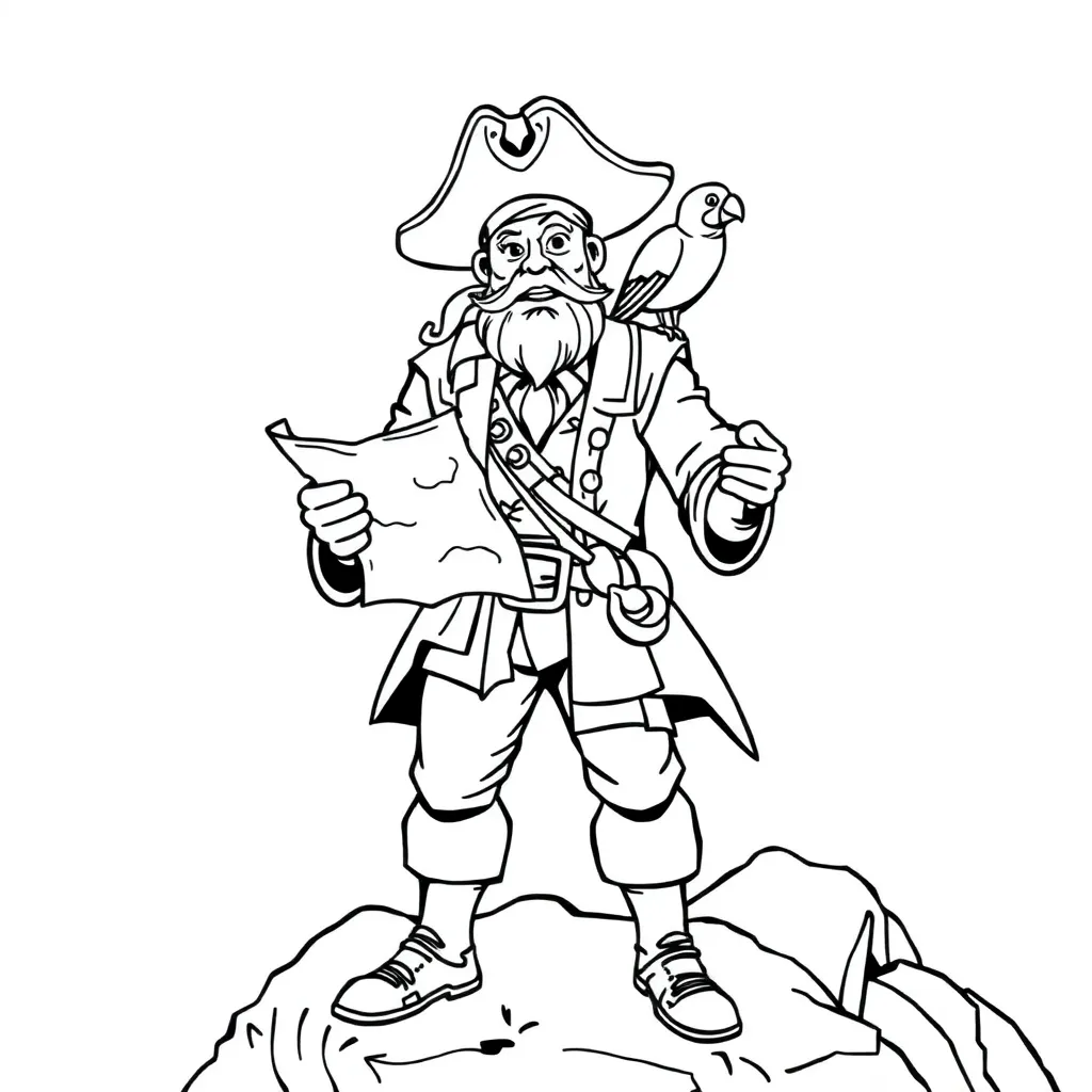 Pirate coloring page