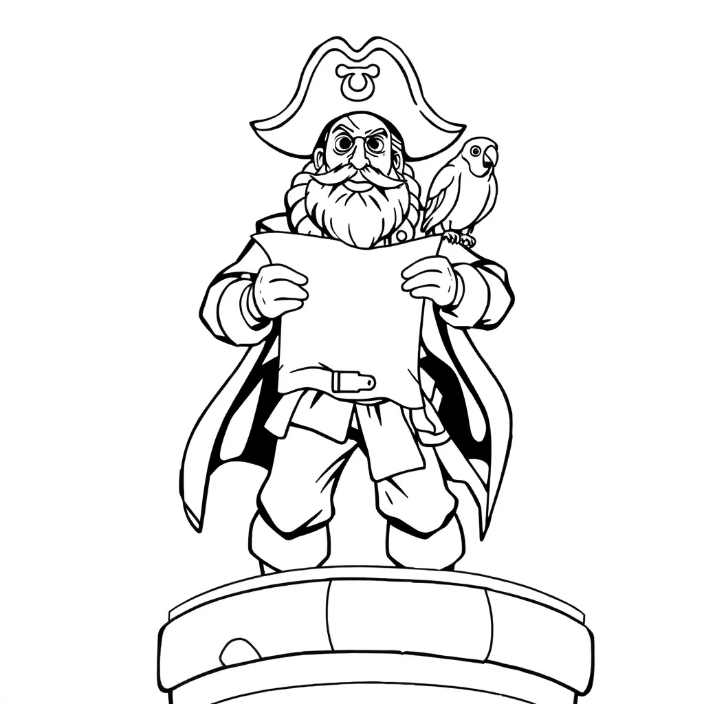 Pirate coloring page