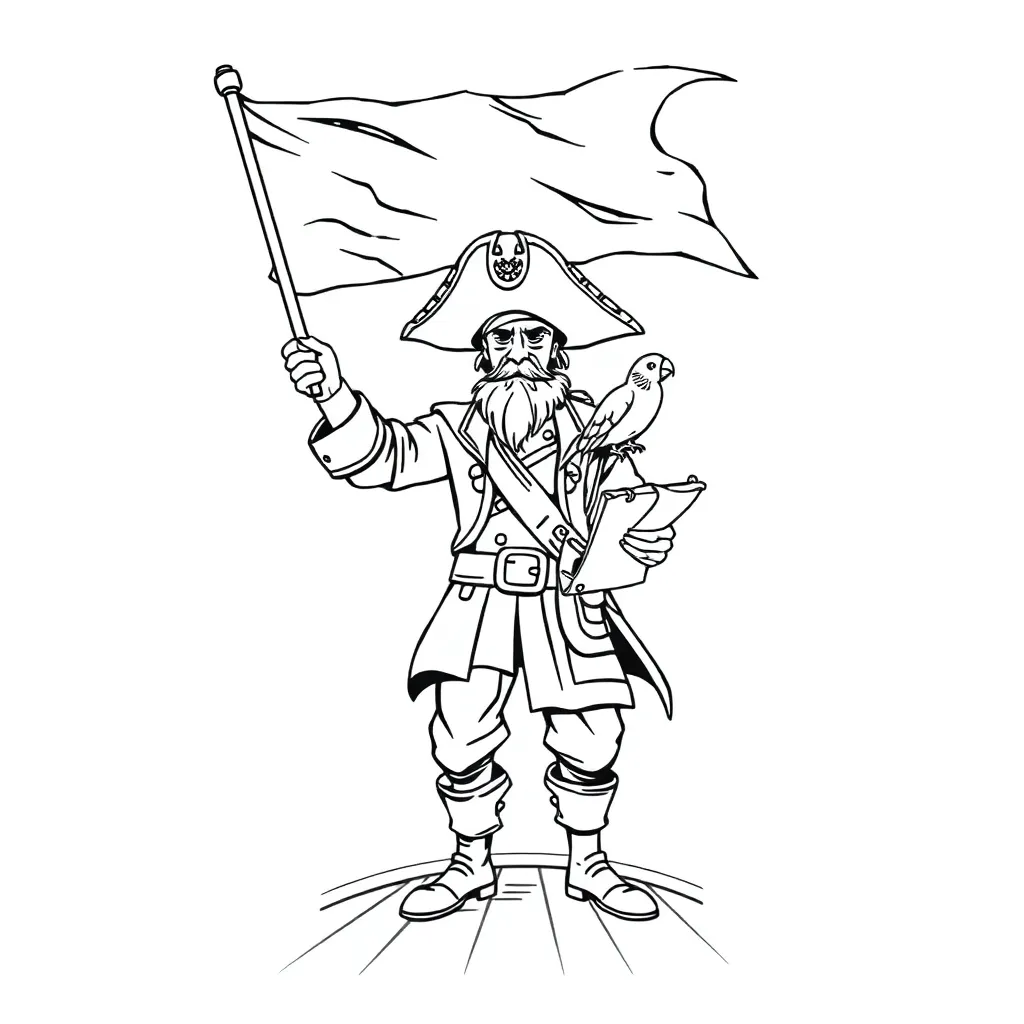 Pirate coloring page