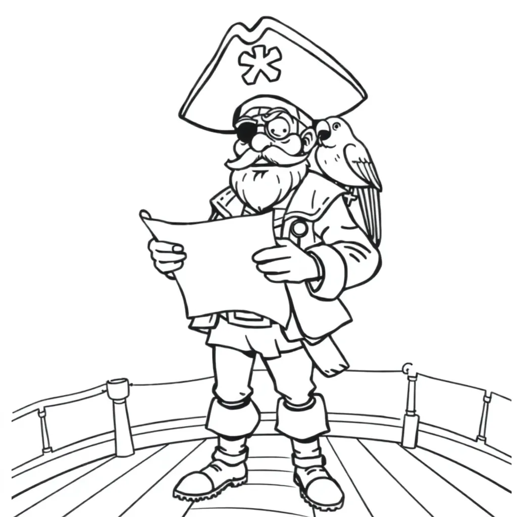 Pirate coloring page