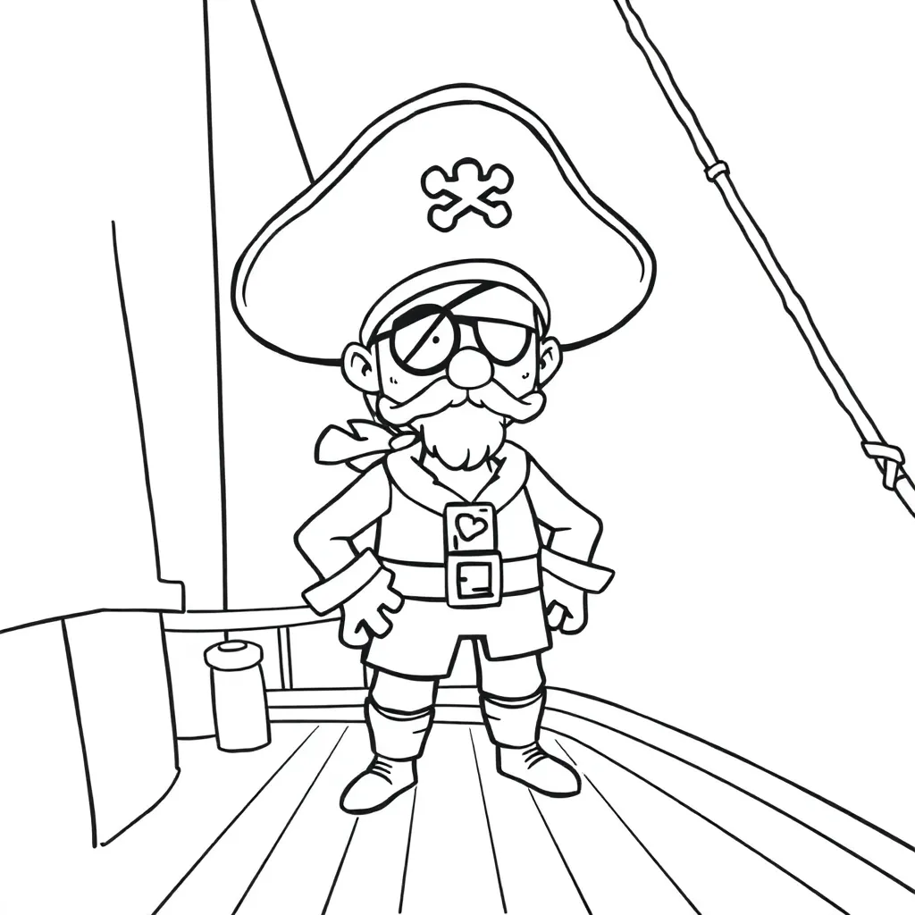 Pirate coloring page