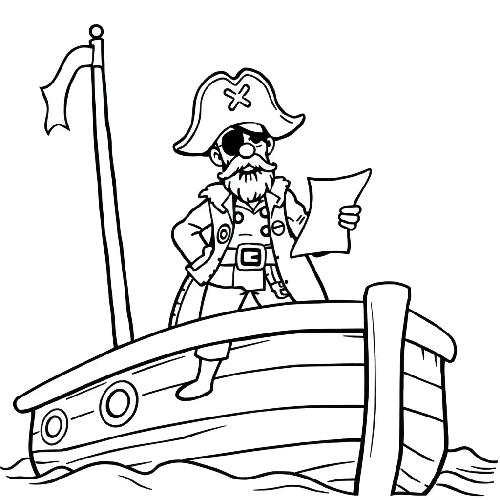 Pirate coloring page