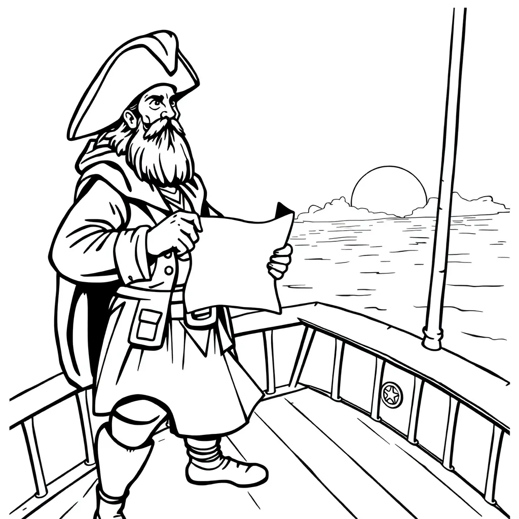 Pirate coloring page