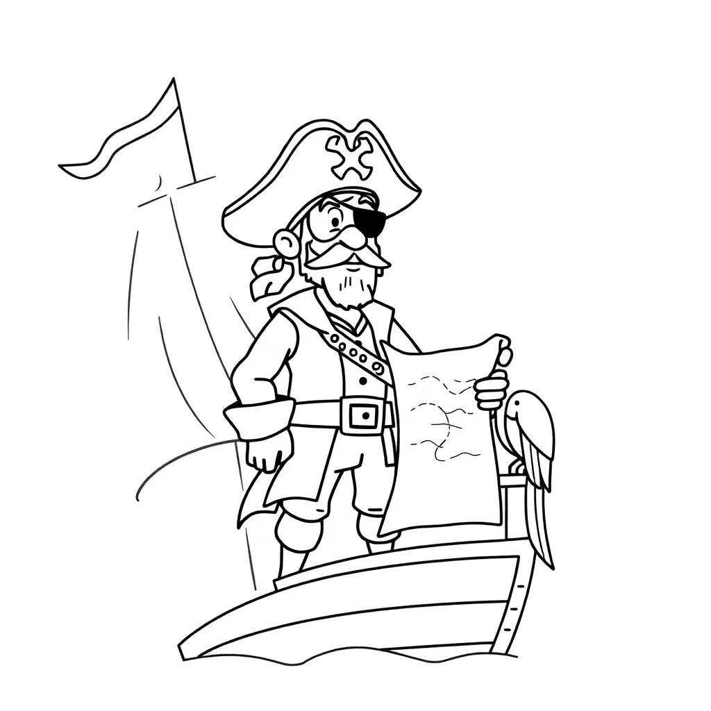 Pirate coloring page