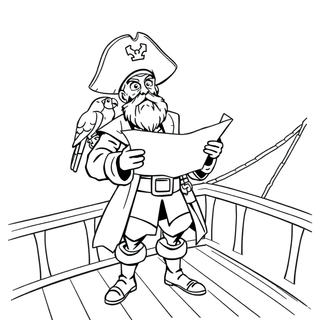 Pirate coloring page