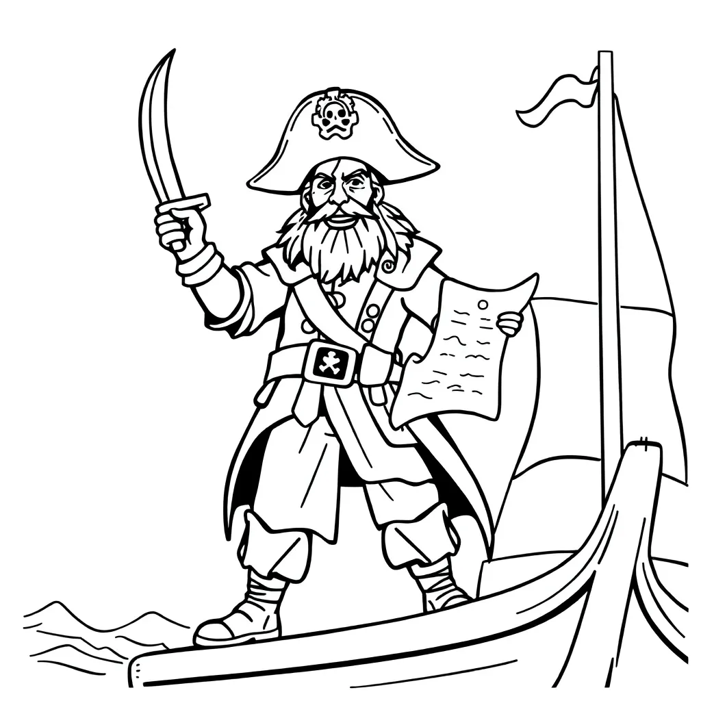 Pirate coloring page