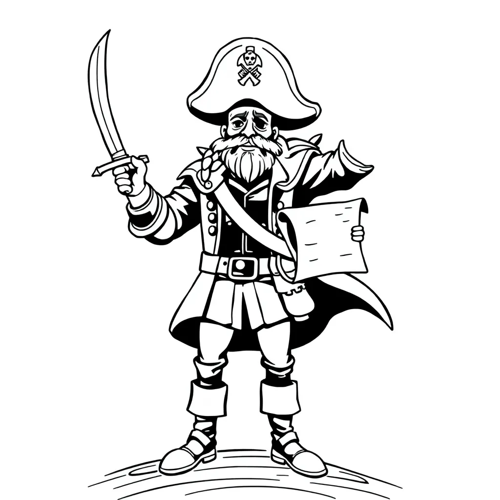 Pirate coloring page