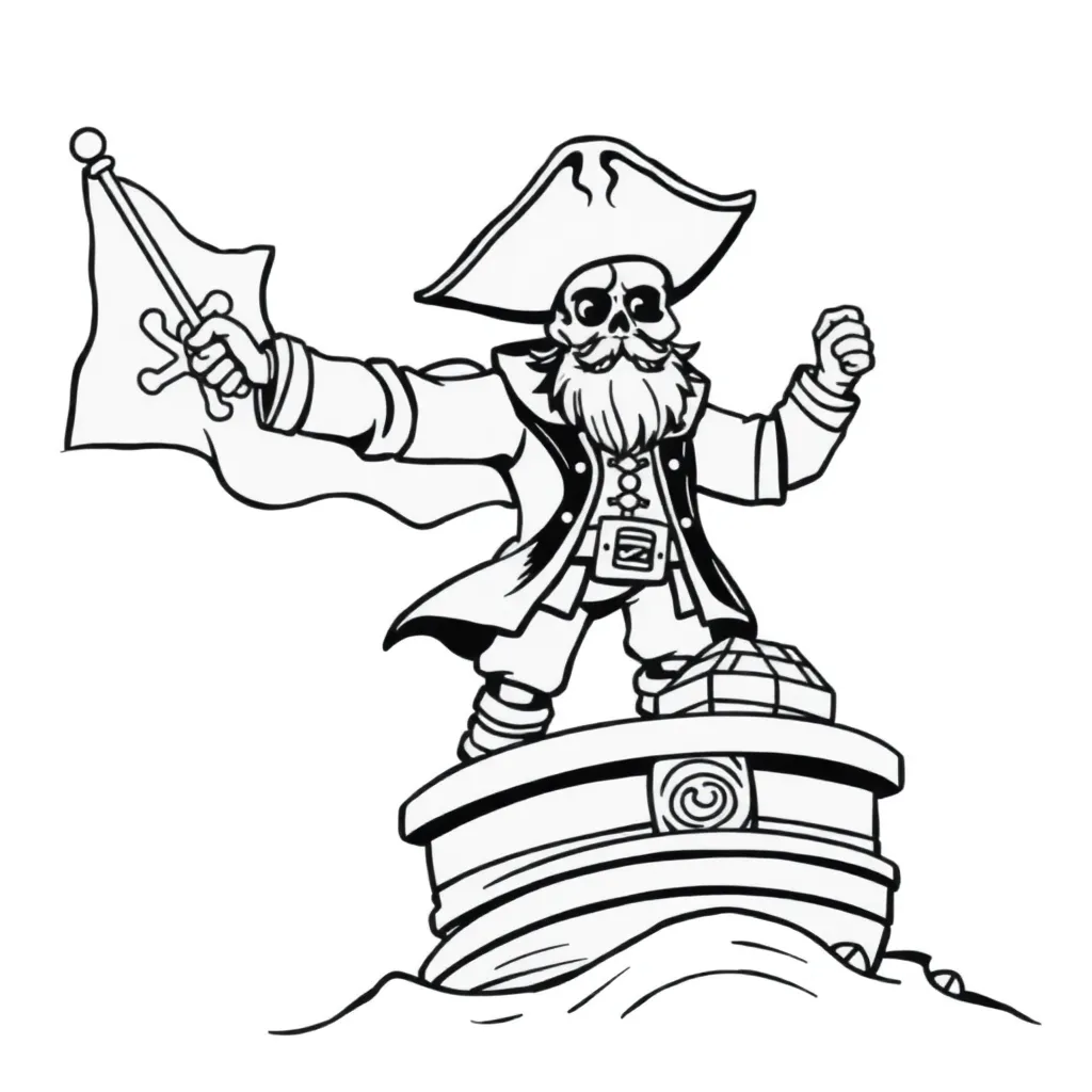 Pirate coloring page