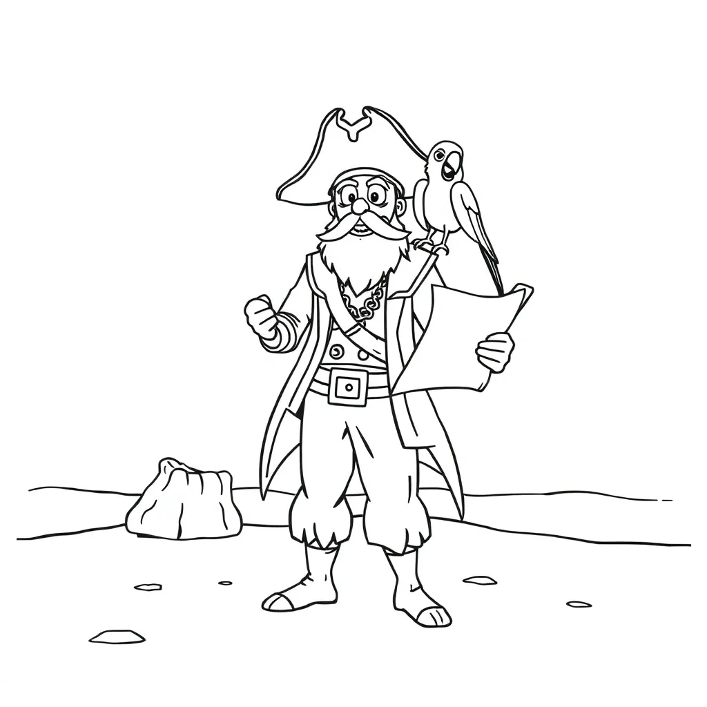 Pirate coloring page