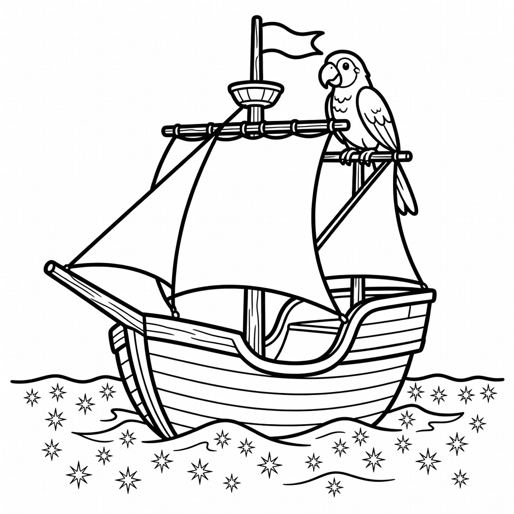 Pirate coloring page