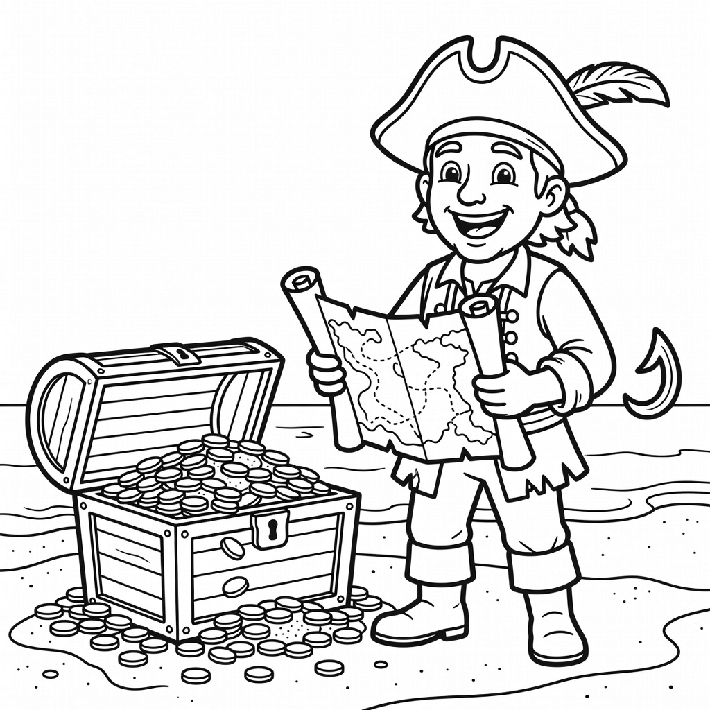 Pirate coloring page