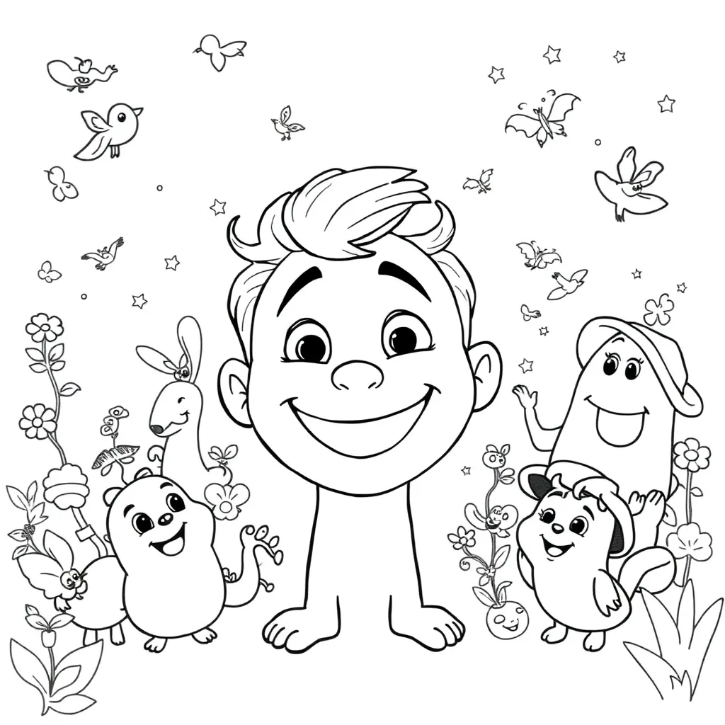 Pixar coloring page