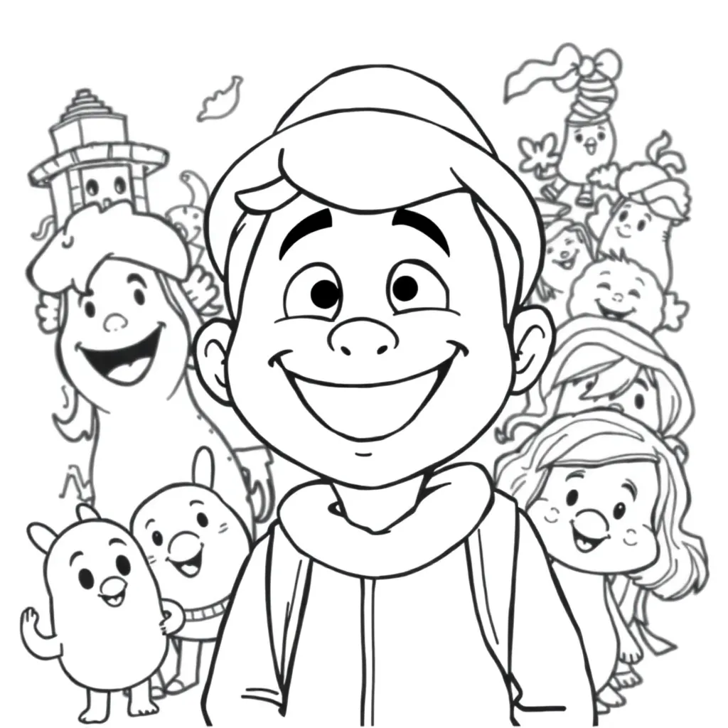 Pixar coloring page